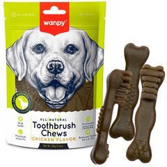 Wanpy Toothbrush Chews Chicken - Зубна щітка - жувальні ласощі зі смаком курки для собак Petmarket