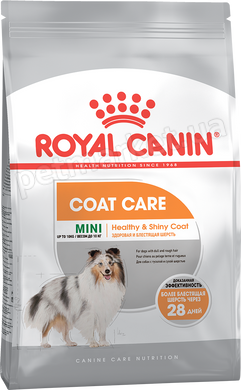 Royal Canin MINI COAT CARE - корм для собак с тусклой и сухой шерстью - 1 кг Petmarket
