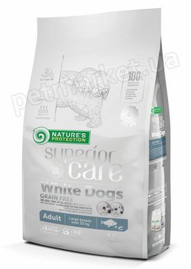 Nature's Protection GF White Dogs White Fish Large Breeds корм для собак великих порід з білою шерстю - 10 кг % Petmarket