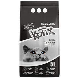 KOTIX Extra Activated Carbon - комкуючий наповнювач для котячого туалету з активованим вугіллям Petmarket