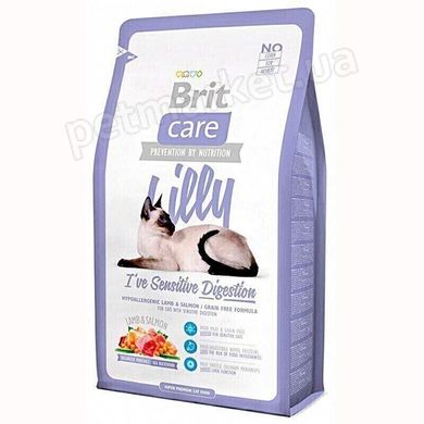 Brit Care LILLY Sensitive Digestion - беззерновой корм для кошек с чувствительным пищеварением (ягненок/лосось) - 7 кг Petmarket