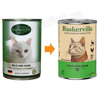 Baskerville ОЛЕНИНА/КУРКА - консерви для кішок - 400 г % Petmarket