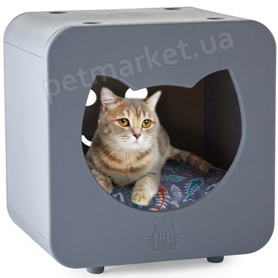 Jolly Pets Kitty Kasa Bedroom - спальний кубик для котів - Сіро-коричневий Petmarket