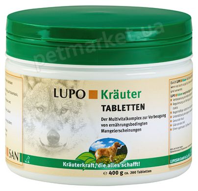 Luposan LUPO Krauter - вітамінно-мінеральний комплекс для собак (таблетки) - 200 табл. % Petmarket
