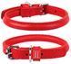 Collar WauDog GLAMOUR - шкіряний круглий нашийник для собак - 53-63 см Помаранчевий Petmarket