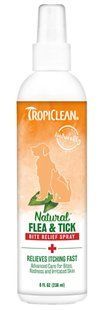 TropiClean Flea&Tick - спрей заспокійливий при укусах паразитів для собак і котів - 236 мл Petmarket