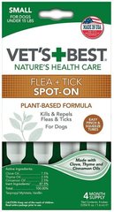 Vet`s Best Flea + Tick Spot On Small - краплі від бліх та кліщів для собак до 7 кг - 1 піпетка % РОЗПРОДАЖ Petmarket