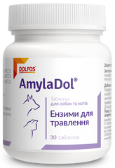 Dolfos AmylaDol добавка для покращення травлення собак та котів - 90 табл. % Petmarket