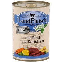 LandFleisch SENIOR RIND & KARTOFFELN MIT FRISCHGEMUSE - консерви для літніх собак (яловичина/картопля/овочі) - 400 г % Petmarket