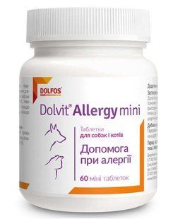 Dolfos Dolvit Allergy mini &mdash; Долфос Долвит Аллерджи мини &mdash; таблетки от аллергии для собак и кошек &mdash; 60 табл. Petmarket