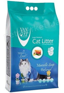VanCat MARSEILLE SOAP - наповнювач грудкуючий для котячого туалету (аромат марсельського мила), 10 кг Petmarket