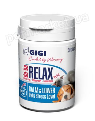 Gigi Да-ба Релакс Плюс для укрепления нервной системы собак и кошек - 90 табл Petmarket