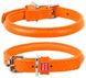 Collar WauDog GLAMOUR - кожаный круглый ошейник для собак - 45-53 см Оранжевый