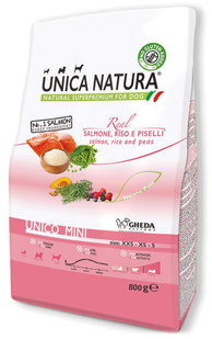 Gheda Unica Natura Unico Mini Salmon, Rice & Peas - корм для щенков и собак мелких пород (лосось, рис и горох) Petmarket
