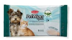Padovan PET WIPES GLOVE - очищающие влажные перчатки для собак и кошек - 5 шт. Petmarket