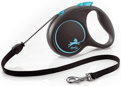Flexi Black Design - поводок-рулетка с тросом для собак - серебристый, M % Petmarket
