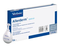Virbac Allerderm Spot-on - краплі для лікування дерматитів котів та собак вагою до 10 кг % Petmarket