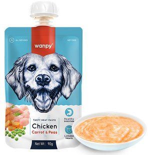 Wanpy Chicken Carrot & Pea - Крем-пюре з куркою та морквою для собак Petmarket