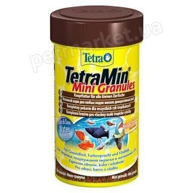 Tetra TETRAMIN Mini Granules - Тетрамин Мини Гранулы - основной корм для аквариумных рыб Petmarket