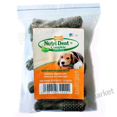 Nylabone NUTRI DENT CHICKEN Small - жувальні ласощі для чищення зубів у собак дрібних порід - 10 шт. Petmarket