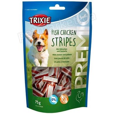 Trixie PREMIO Fish Chicken Stripes - лакомства для собак (курица/ сайда) - 300 г Petmarket