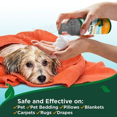 Vet's Best Flea & Tick Waterless Dog - Ветс Бест - миюча піна для собак від бліх та кліщів з ароматом бавовни і спецій - 236 мл Petmarket