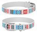 Collar WAUDOG Етно - шкіряний нашийник для собак - 46-60 см, Білий Petmarket