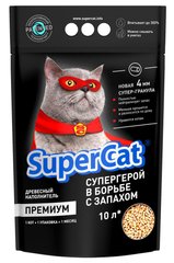 SuperCat ПРЕМИУМ - древесный наполнитель для кошачьего туалета Petmarket