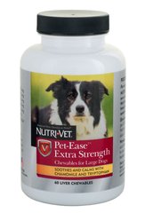 Nutri-Vet Pet-Ease Extra Strength успокаивающая добавка для собак средних и крупных пород - 60 табл. Petmarket