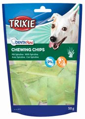 Trixie DENTA FUN Spirulina Chips - жевательное лакомство со спирулиной для собак - 50 г Petmarket