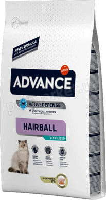Advance HAIRBALL Sterilized - корм для виведення шерсті у стерилізованих котів і кішок - 10 кг Petmarket