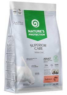 Nature's Protection White Dogs GF Salmon Small and Mini Breeds корм для собак дрібних порід з білою шерстю (лосось) - 10 кг Petmarket