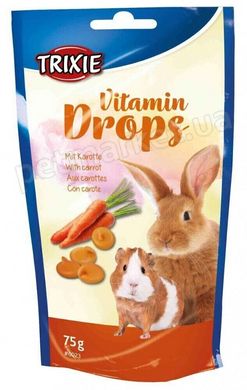 Trixie VITAMIN DROPS з морквою - ласощі для кроликів та гризунів Petmarket