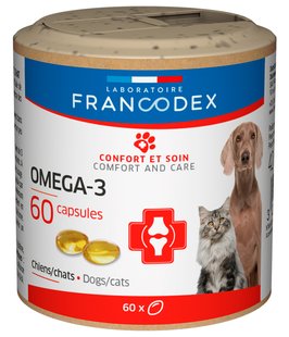 Francodex Omega-3 Capsules Dog & Cat - добавка з Омега-3 для собак та котів - 60 капс. Petmarket