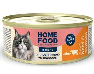 HOME FOOD &ndash; консервы для кошек (говядина и лосось) Petmarket
