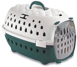 Stefanplast Travel Chic переноска з пластиковими дверима для невеликих тварин - 50х34,5х32 см, Смарагдовий Petmarket