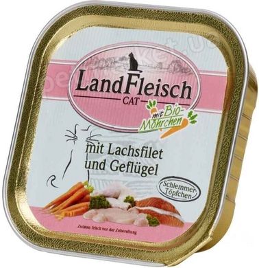 LandFleisch GELEE LACHS & GEFLUGEL - консерви для кішок (лосось/птиця) - 100 г % Petmarket