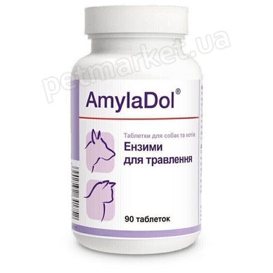 Dolfos AmylaDol добавка для покращення травлення собак та котів - 90 табл. Petmarket
