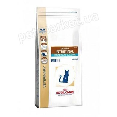 Royal Canin GASTRO INTESTINAL Moderate Calorie - лечебный корм для кошек при нарушениях пищеварения - 4 кг % Petmarket