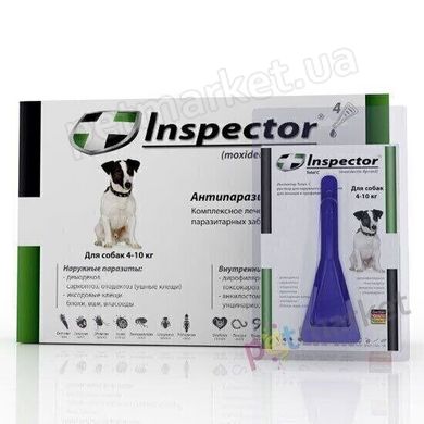 Inspector TOTAL C - капли от наружных и внутренних паразитов для собак 4-10 кг Petmarket