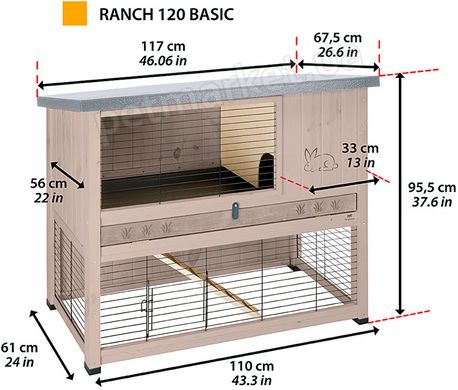 Ferplast RANCH 120 Basic - вольер для кроликов % Petmarket