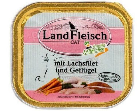 LandFleisch GELEE LACHS & GEFLUGEL - консерви для кішок (лосось/птиця) - 100 г % Petmarket