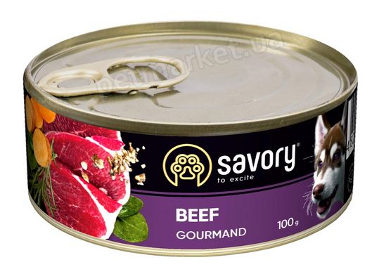 Savory Gourmand Beef - Говядина - влажный корм для собак - 800 г Petmarket