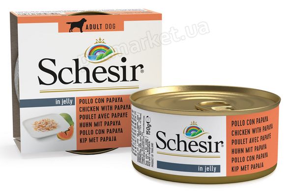 Schesir CHICKEN & PAPAYA - Курка/Папая - консерви для собак - 150 г Petmarket