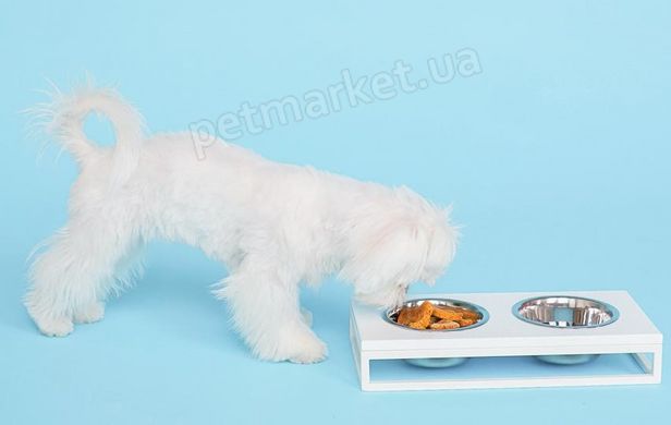 Harley and Cho LUNCH BAR STONE White - миски на кам'яній підставці для собак і кішок - Білий, L Petmarket