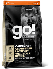 Go! Solutions CARNIVORE Lamb & Wild Boar - беззерновой корм для собак и щенков (ягненок/дикий кабан) - 1,56 кг Petmarket
