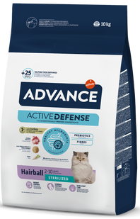 Advance HAIRBALL Sterilized - корм для виведення шерсті у стерилізованих котів і кішок - 10 кг Petmarket