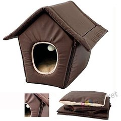 Flamingo COSY COTTAGE BROWN - будиночок-трансформер для кішок і маленьких собак % Petmarket