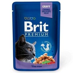 Brit Premium Cat COD FISH - вологий корм для кішок (тріска) - 100 г х24 шт Petmarket