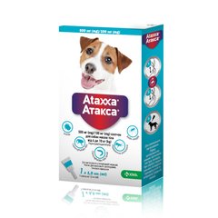 KRKA АТАКСА - капли для собак от блох и клещей весом до 4 - 10 кг - 1 пипетка Petmarket